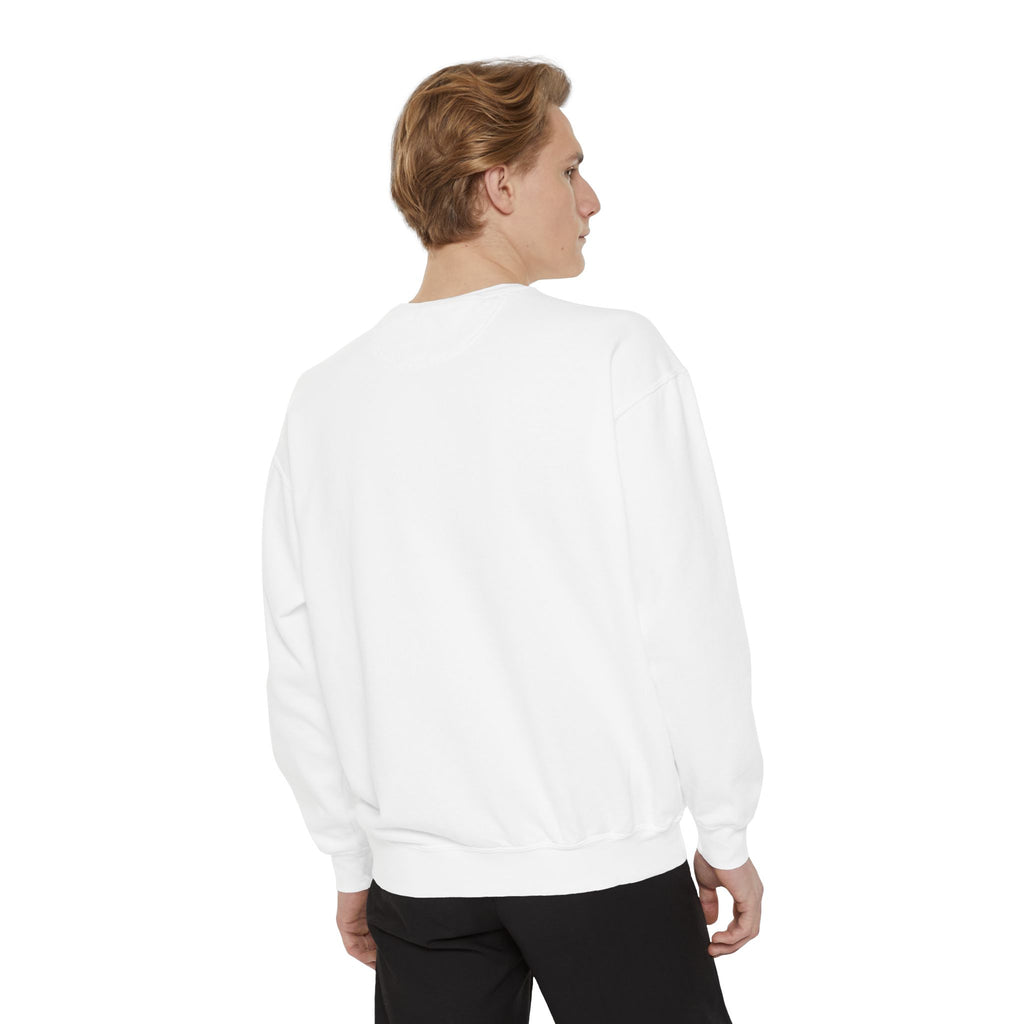 Minimalist "Be Kind" White Sweatshirt — Small Chest Text Crewneck