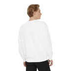 Minimalist "Be Kind" White Sweatshirt — Small Chest Text Crewneck