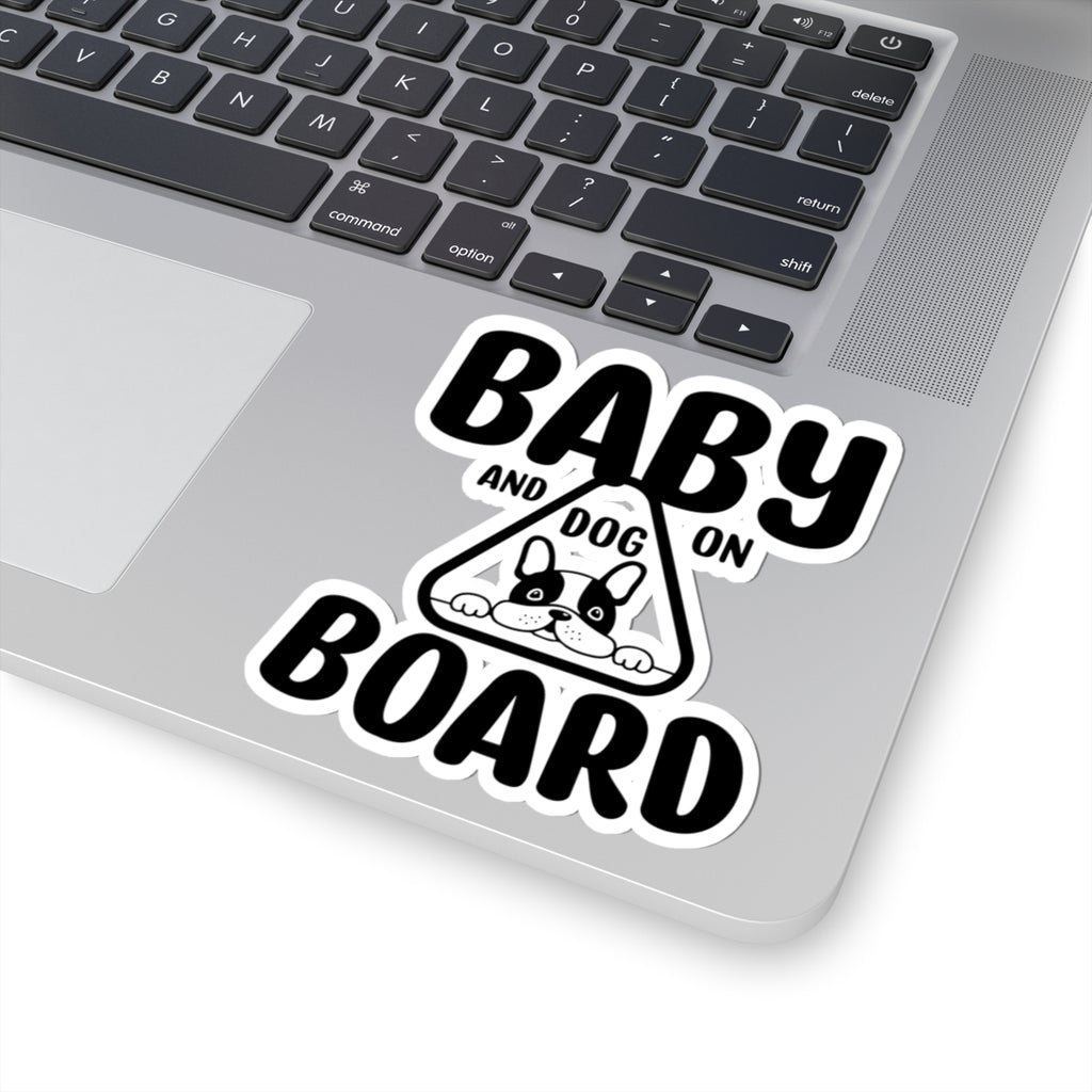 Baby and Dog on Board Sticker — Cute Car Decal for New Parents & Pet Owners