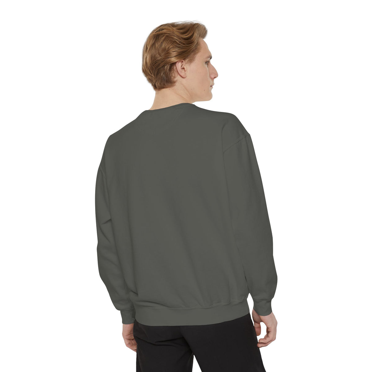 Minimalist "Be Kind" White Sweatshirt — Small Chest Text Crewneck
