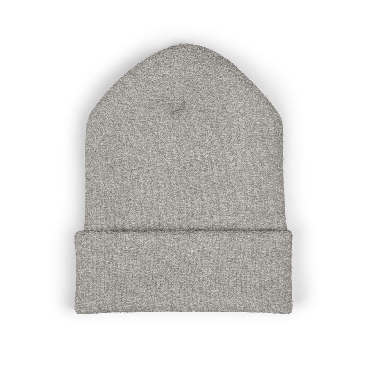 Embroidered Heart & Bat Cuffed Beanie — Cute Gothic Valentine Knit Hat