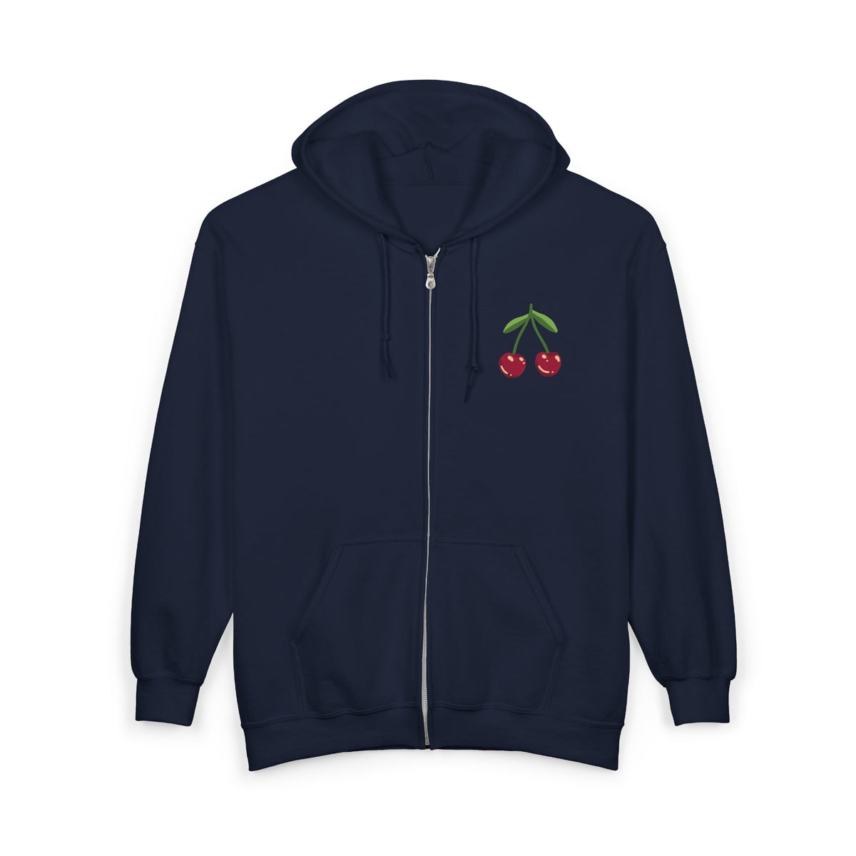 XOXO Script Zip Hoodie – Black Full‑Zip Sweatshirt with Bold Back Graphic