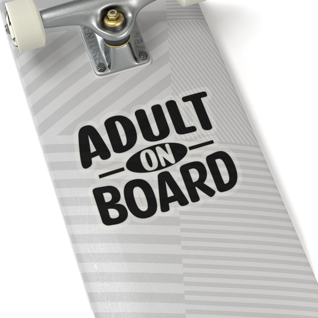 Adult On Board Sticker — Funny Kiss-Cut Vinyl Decal for Laptops, Water Bottles & Cars