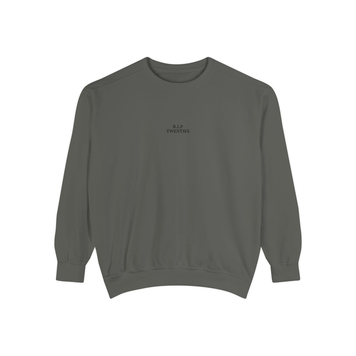 Minimalist "Be Kind" White Sweatshirt — Small Chest Text Crewneck
