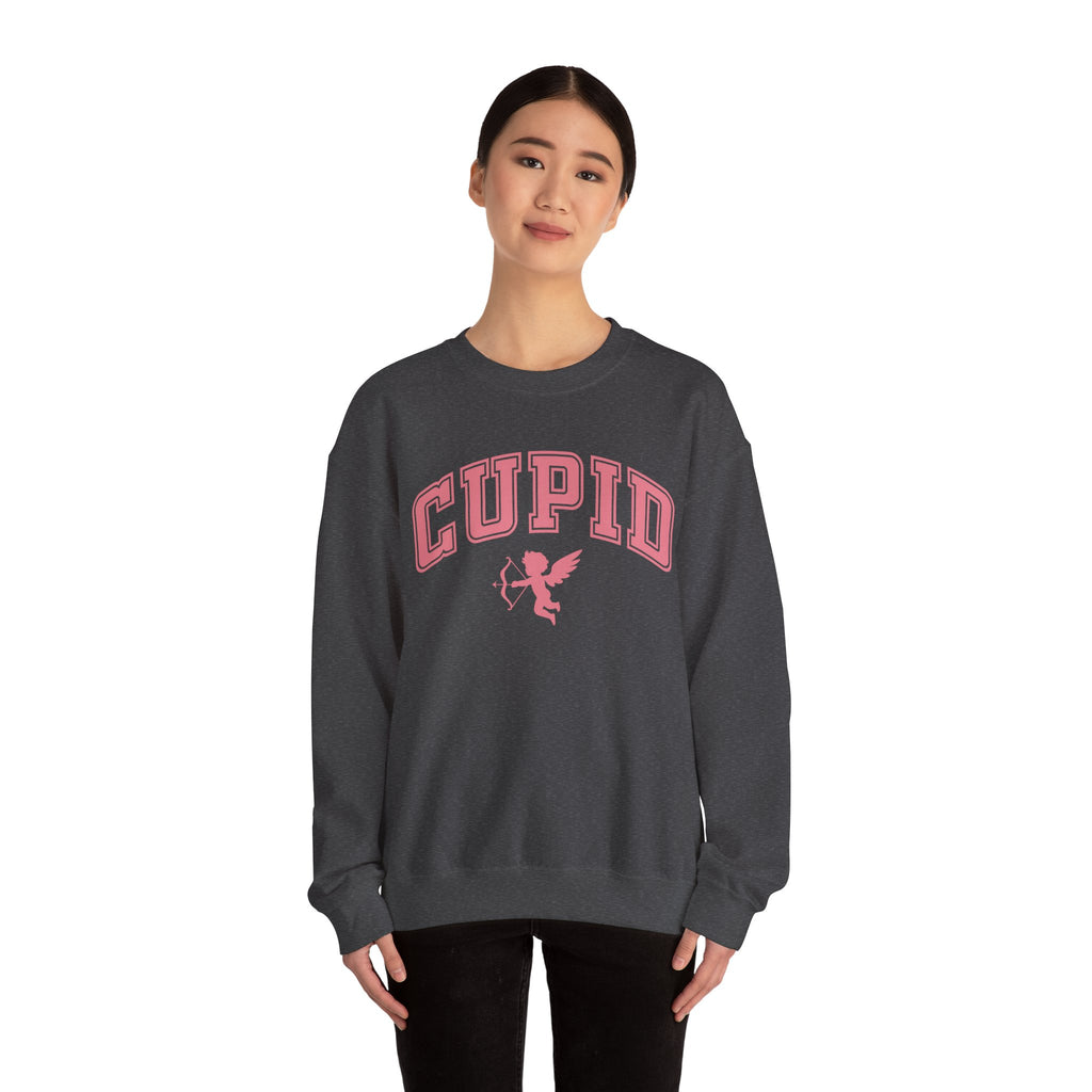Crewneck Sweatshirt — Minimal Line Art Heart "I (heart) you" Back Design