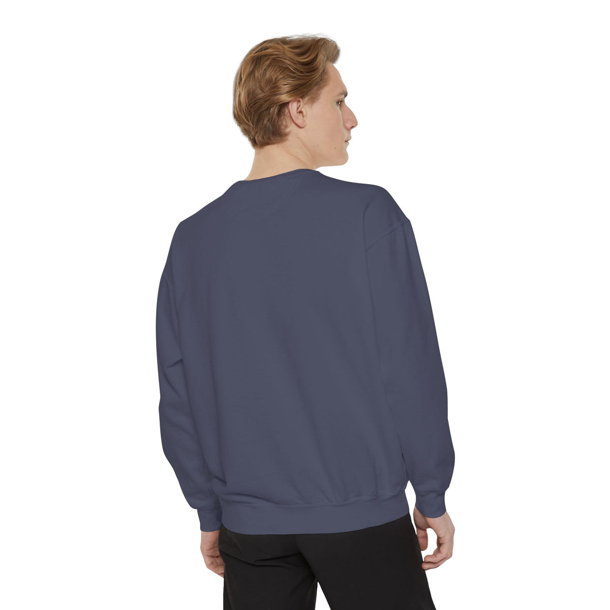 Minimalist "Be Kind" White Sweatshirt — Small Chest Text Crewneck