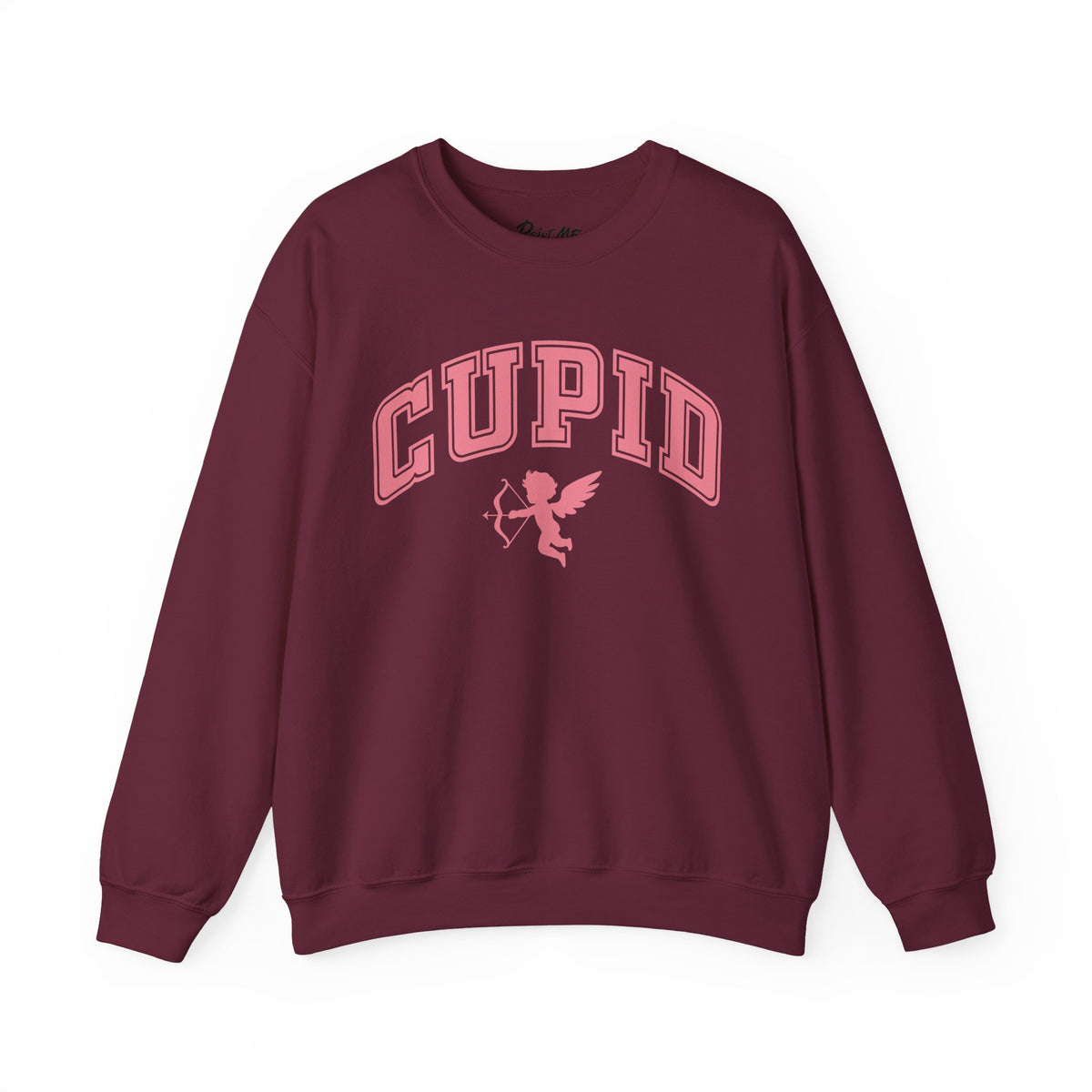 Crewneck Sweatshirt — Minimal Line Art Heart "I (heart) you" Back Design